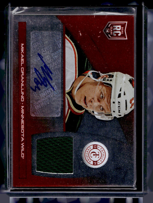 2013-14 Panini Totally Certified - Platinum Red Autograph Jerseys - Rookie - Mikael Granlund #205 /50 RC