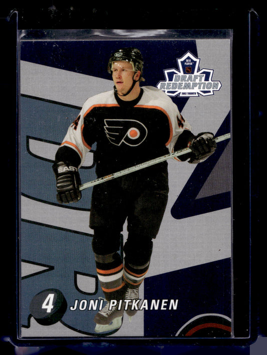2002-03 In the Game Be A Player Memorabilia - Draft Redemption Prizes - Joni Pitkanen #4 /100 PRC