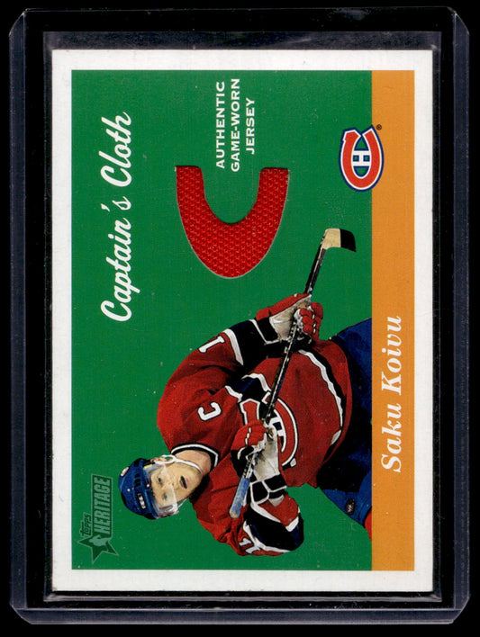 2001-02 Topps Heritage - Captain's Cloth - Saku Koivu #CC-SK