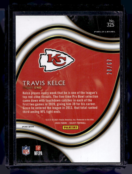 2020 Panini Select - Dragon Scale Prizm - Field Level - Travis Kelce #325 /67