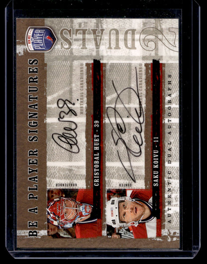 2006-07 Upper Deck Be a Player - Signatures Duals - Christobal Huet / Saku Koivu #D-HK
