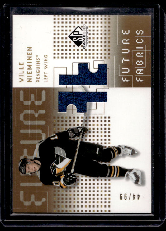 2002-03 Upper Deck SP Game Used - Future Fabrics - Gold - Ville Nieminen #FF-VN /99