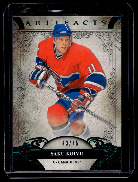 2020-21 Upper Deck Artifacts - Aqua - Legends - Saku Koivu #154 /45