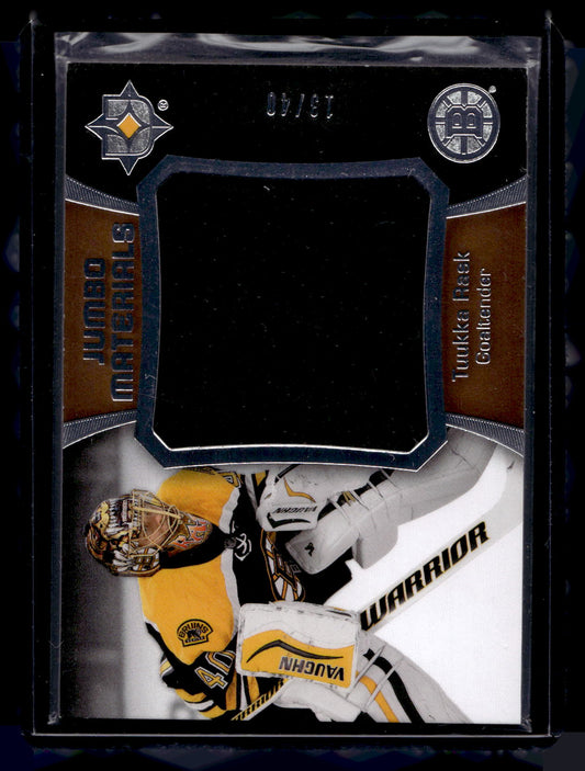 2015-16 Upper Deck Ultimate Collection - Jumbo Materials - Tuukka Rask #JM-TR /40
