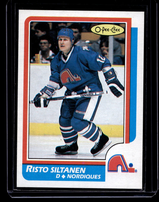 1986-87 O-Pee-Chee Blank Back - Risto Siltanen #187