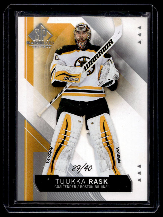 2015-16 Upper Deck SP Game-Used - Tuukka Rask #37 /40