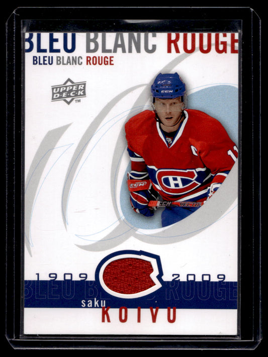 2008-09 Upper Deck Montreal Canadiens Centennial Set - Le Blue Blanc Rouge - Jerseys - Saku Koivu #LBBR-SK