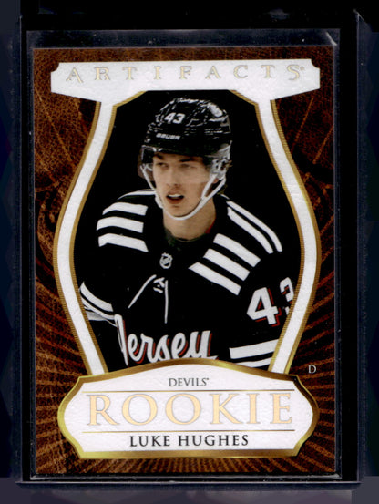 2023-24 Upper Deck Artifacts - Leather - Rookies - Luke Hughes #192 RC