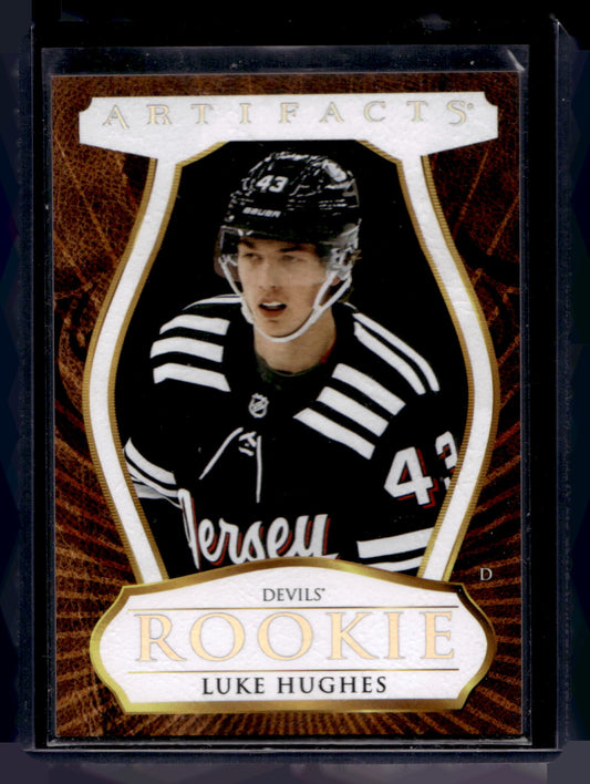 2023-24 Upper Deck Artifacts - Leather - Rookies - Luke Hughes #192 RC