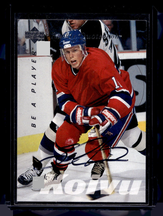 1995-96 Upper Deck Be a Player - Autographs - Saku Koivu #S174
