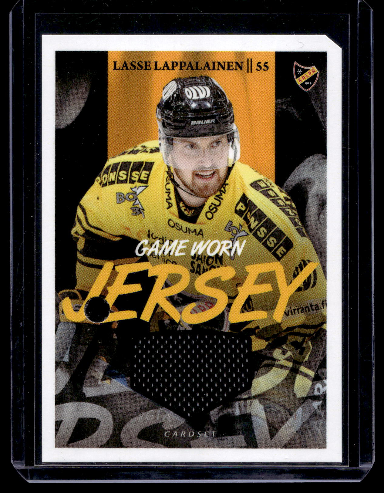 2022-23 Cardset - Game Worn Jersey - Lasse Lappalainen /128