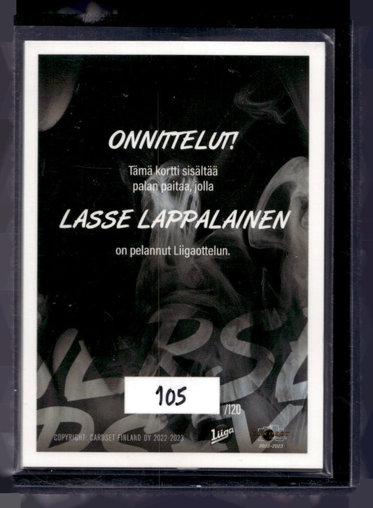 2022-23 Cardset - Game Worn Jersey - Lasse Lappalainen /128