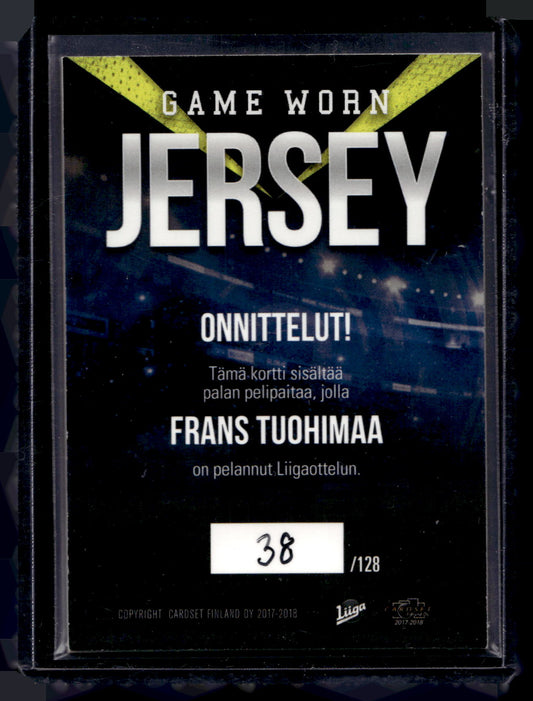 2017-18 Cardset - Game Worn Jersey - Frans Tuohimaa /128