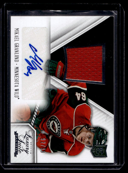 2013-14 Panini Rookie Anthology - Luxury Suite Memorabilia -  Rookie Autograph - Mikael Granlund #144 /99 RY