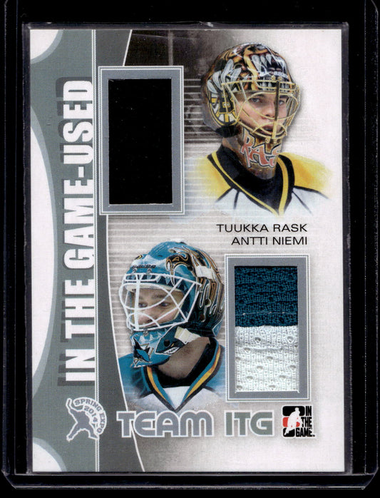 2013-14 In the Game-Used - Spring Expo Team ITG Redemption - Silver - Tuukka Rask / Antti Niemi #TIR-04