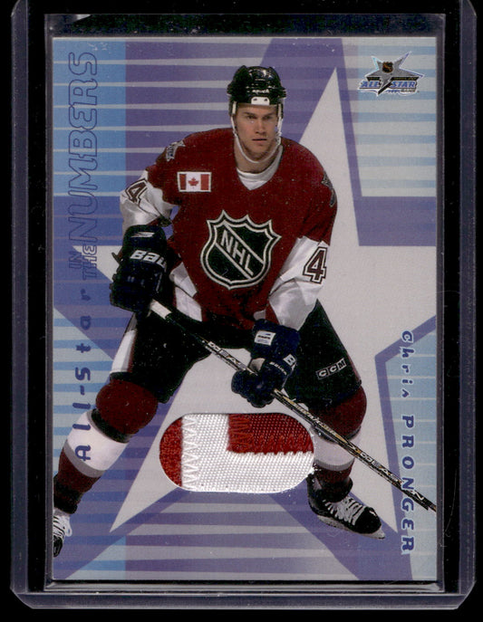 2001-02 In the Game Be A Player Memorabilia - All-Star in the Numbers - Chris Pronger #ASN-43 PR10