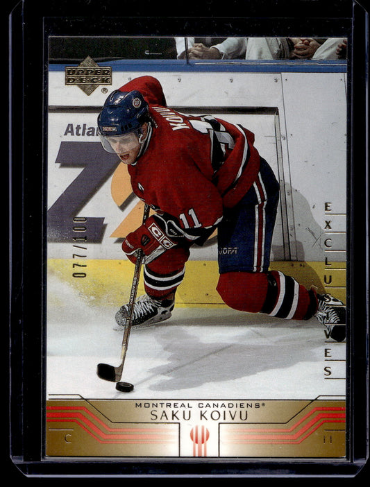 2001-02 Upper Deck - UD Exclusives - Saku Koivu #90 /100
