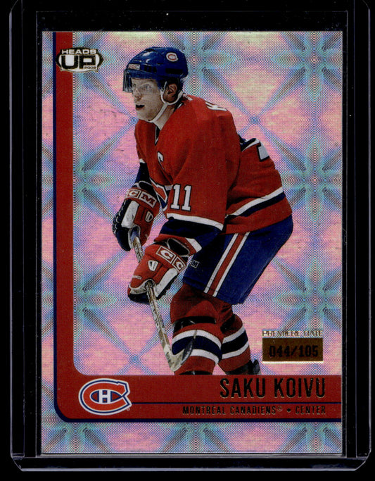 2001-02 Pacific Heads Up  - Premiere Date - Saku Koivu #50 /105