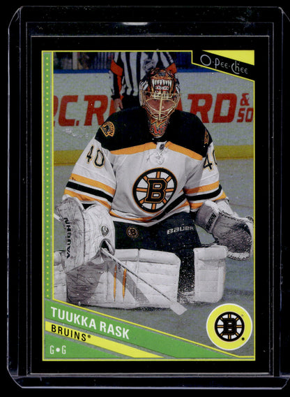 2013-14 O-Pee-Chee - Black Rainbow Foil - Tuukka Rask #179 /100