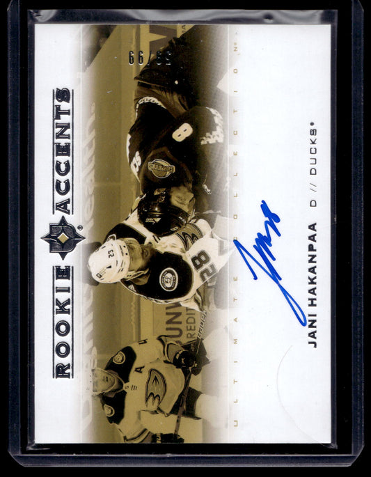 2020-21 Upper Deck Ultimate Collection - Rookie Accents Autographs - Jani Hakanpaa #RA-JH /99 RY