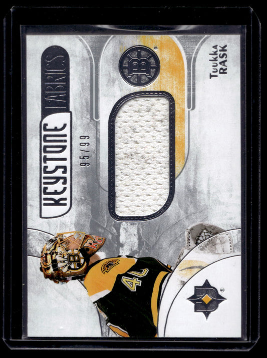 2016-17 Upper Deck Ultimate Collection - Keystone Fabrics - Tuukka Rask #KF-TR /99
