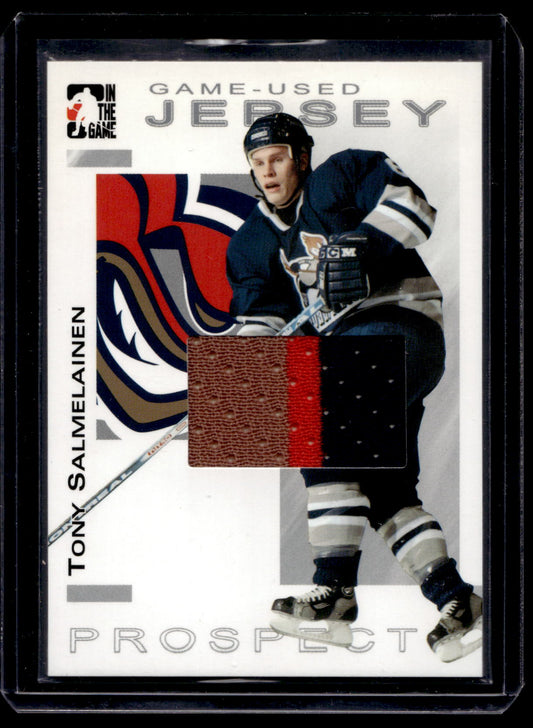 2004-05 In the Game Heroes and Prospects - Game-Used Jersey - Silver - Tony Salmelainen #GUJ-32 /90