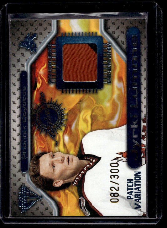 2000-01 Pacific Private Stock Titanium - Game-Used Gear - Patch - Jyrki Lumme #127 /300
