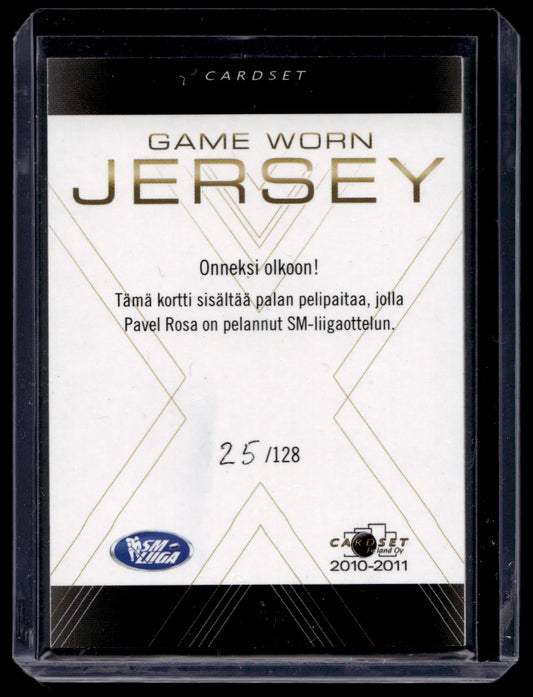 2010-11 Cardset Game Worn Jersey - Pavel Rosa /128