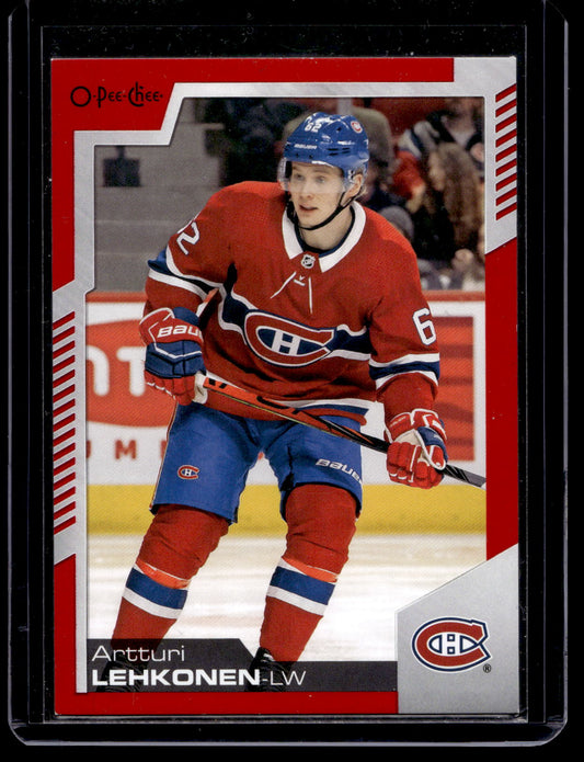 2020-21 O-Pee-Chee - Red Border Blank Back - Artturi Lehkonen #296 1of1
