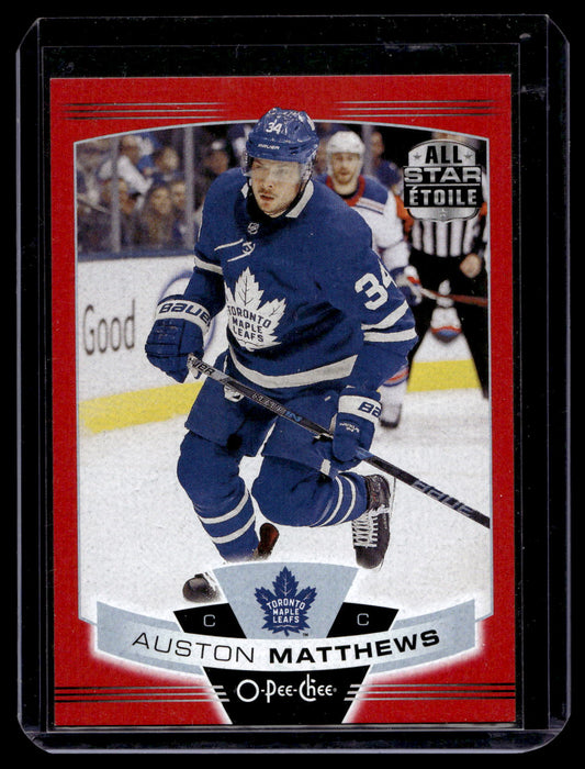 2019-20 O-Pee-Chee - Wrapper Redemption Red Blank Back - Auston Matthews #463