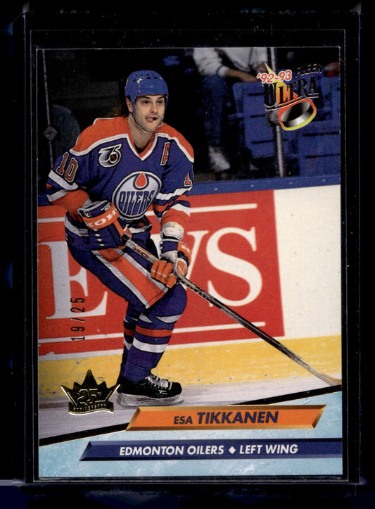 2016-17 Upper Deck Fleer Showcase - 25th Anniversary Stamped 92-93 Ultra Buybacks - Esa Tikkanen #67 /25