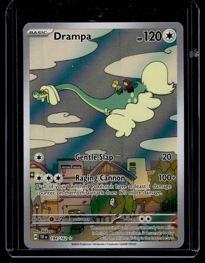 2024 Pokemon Sword & Shield - Temporal Forces - Illustration Rare - Drampa #184