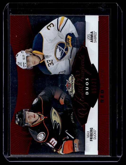 2014-15 Fleer Showcase - Red Glow - Hot Prospects Duos - Joel Armia / Max Friberg #115 /27 RC