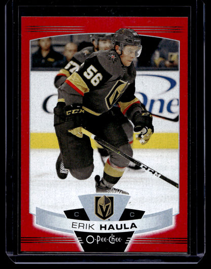 2019-20 O-Pee-Chee - Wrapper Redemption Red Blank Back - Erik Haula #30