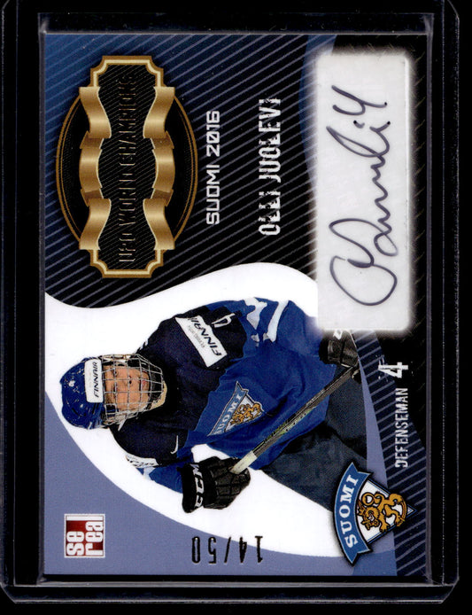 2016 Cereal Team Finland U20 World Champions Autograph - Olli Juolevi #FIN-U20-A02 /50