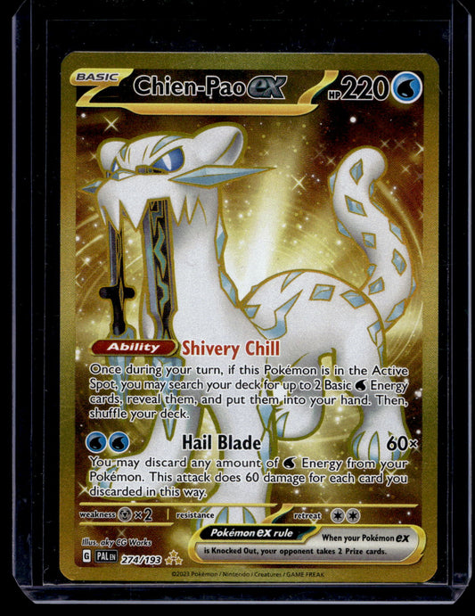 2023 Pokemon - Scarlet & Violet - Paldea Evolved -  Hyper Rare - Chien-Pao ex #274