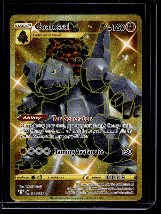 2020 Pokemon Sword & Shield - Darkness Ablaze - Secret - Coalossal #198
