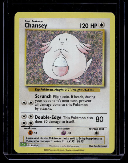 2023 Pokemon TCG Classic - Venusaur Deck (CLV) - Holo - Chansey #015