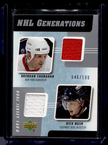 2006-07 Upper Deck - NHL Generations Dual Jersey - Brendan Shanahan / Rick Nash #G2-SN /100