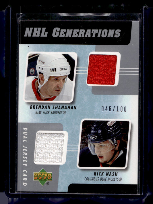 2006-07 Upper Deck - NHL Generations Dual Jersey - Brendan Shanahan / Rick Nash #G2-SN /100