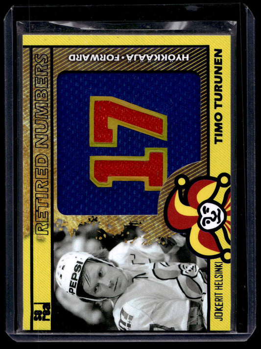 2016-17 Sereal Jokerit - Retired Numbers - Timo Turunen #JOK-RET-001 /30