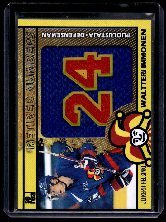 2016-17 Sereal Jokerit - Retired Numbers - Waltteri Immonen #JOK-RET-007 /30