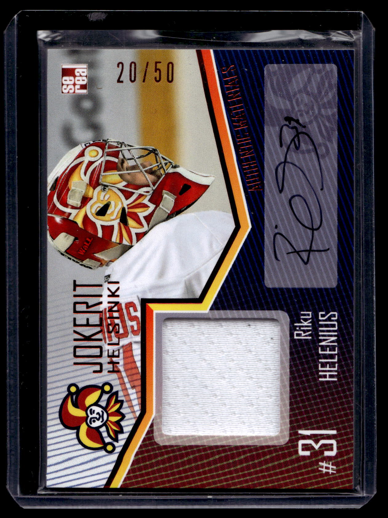 2016-17 Cereal Jokerit Authentic Jersey &amp; Autograph - Riku Helenius #JOK-JER-A02 /50