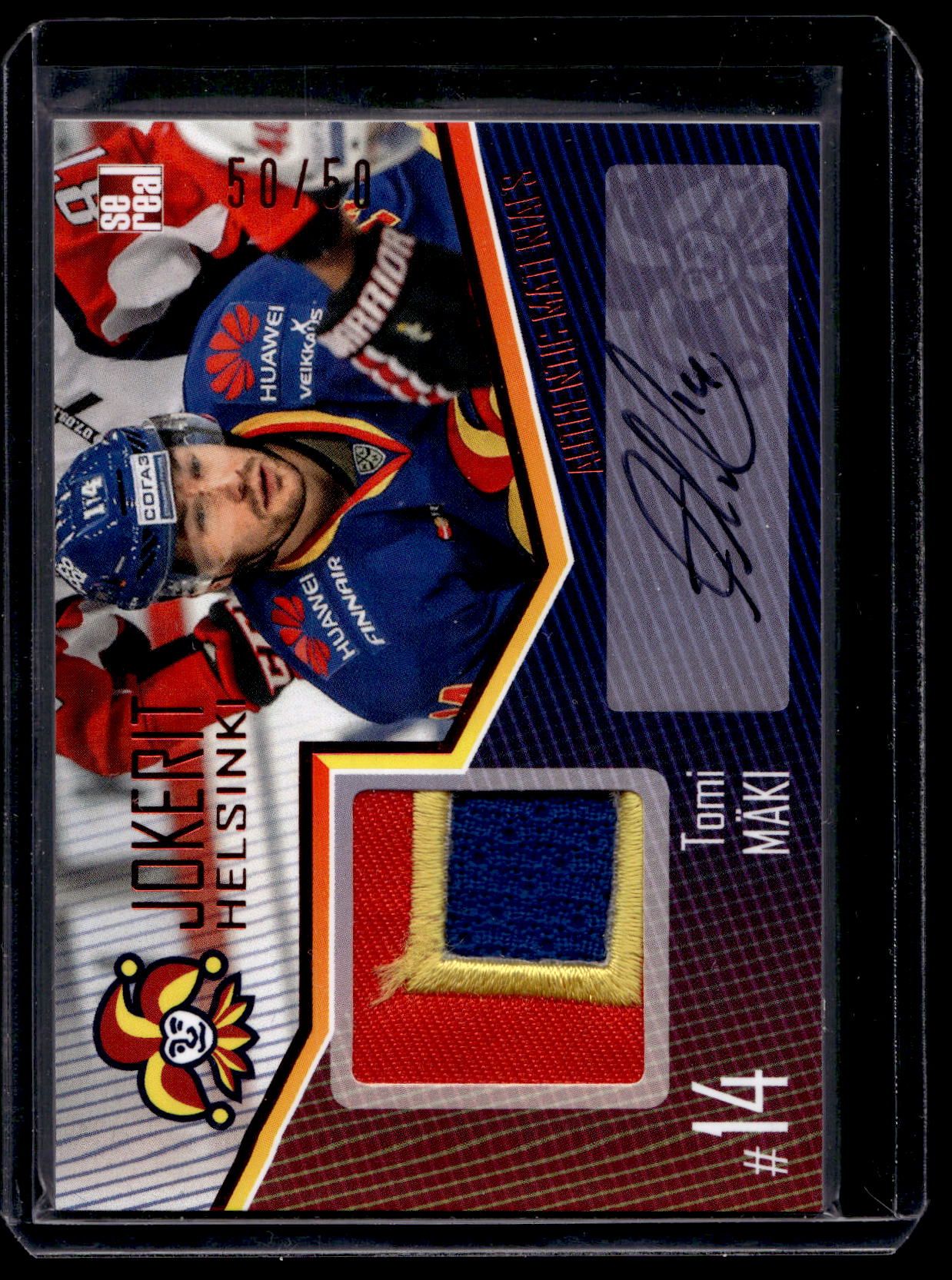 2016-17 Sereal Jokerit Authentic Jersey &amp; Autograph - Tomi Mäki #JOK-JER-A15 /50