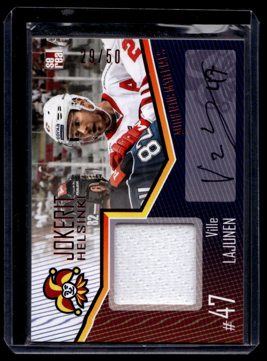 2016-17 Sereal Jokerit Authentic Jersey &amp; Autograph - Ville Lajunen #JOK-JER-A10 /50