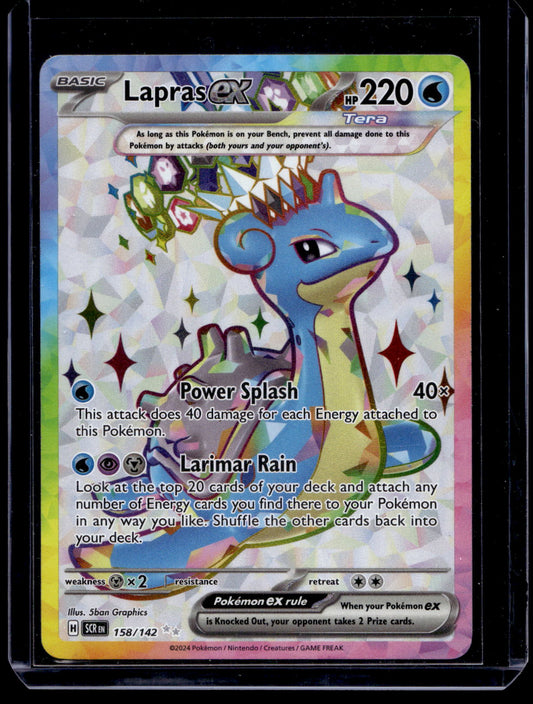 2024 Pokemon - Scarlet & Violet - Stellar Crown -  Ultra Rare - Lapras ex #158