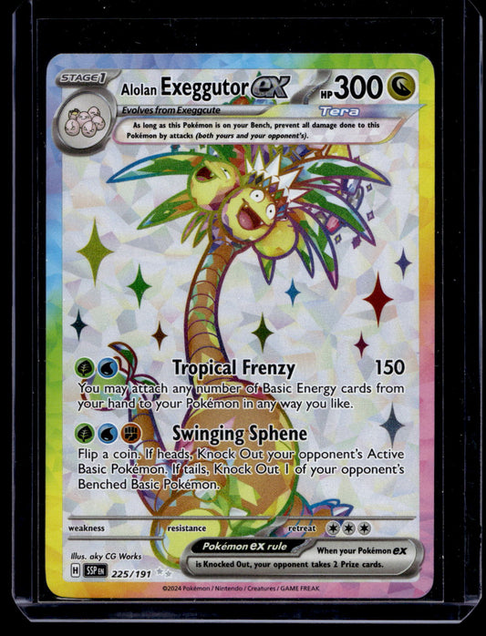 2024 Pokemon - Scarlet & Violet - Surging Sparks - Ultra Rare - Alolan Exeggutor ex #225