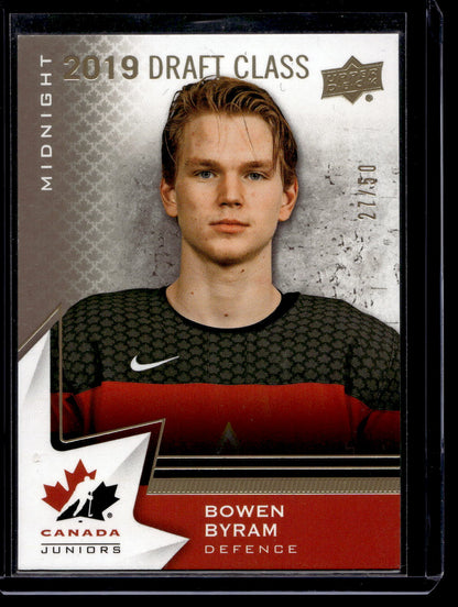 2020-21 Upper Deck Team Canada Juniors - Midnight - 2018 Draft Class - Bowen Byram #96 /25 RY