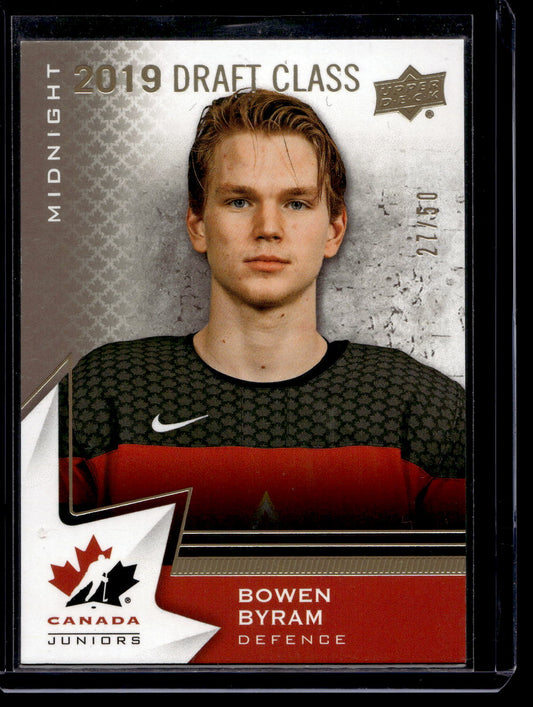 2020-21 Upper Deck Team Canada Juniors - Midnight - 2018 Draft Class - Bowen Byram #96 /25 RY