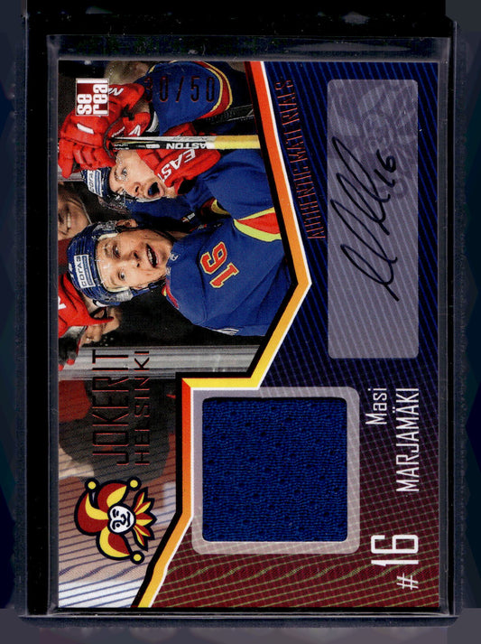 2016-17 Sereal Jokerit Authentic Jersey & Autograph - Masi Marjamäki #JOK-JER-A16 /50